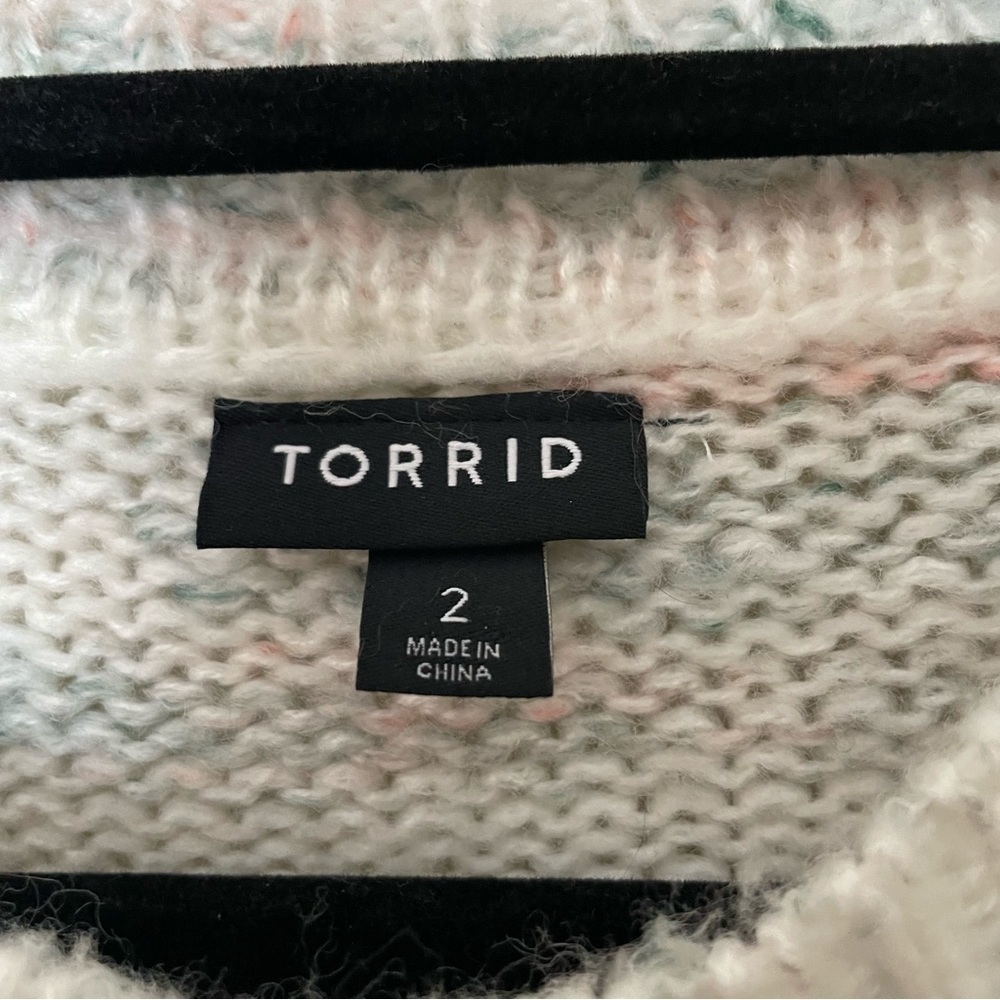 Torrid Cloud Dancer Drop Shoulder Pullover Sweate… - image 8